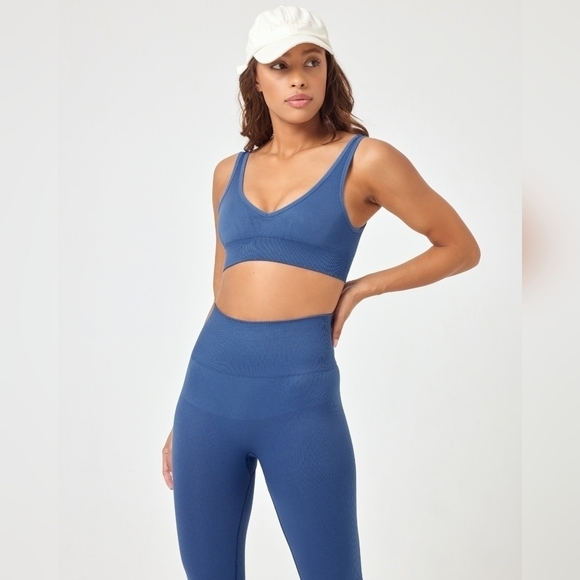 L*Space Work It Bra in True Blue Size M/L - Picture 2 of 13